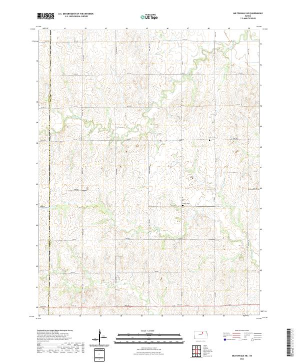 Miltonvale NE topographic map thumbnail