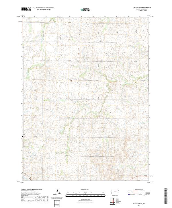 Miltonvale NW topographic map thumbnail