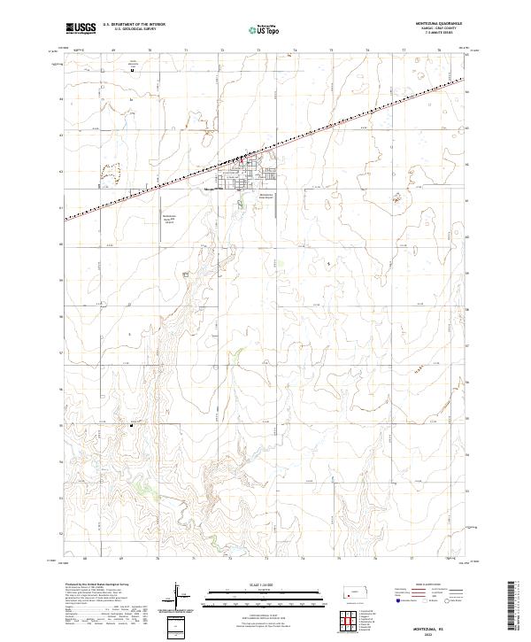 Montezuma topographic map thumbnail