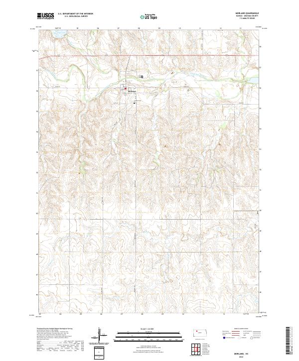 Morland topographic map thumbnail