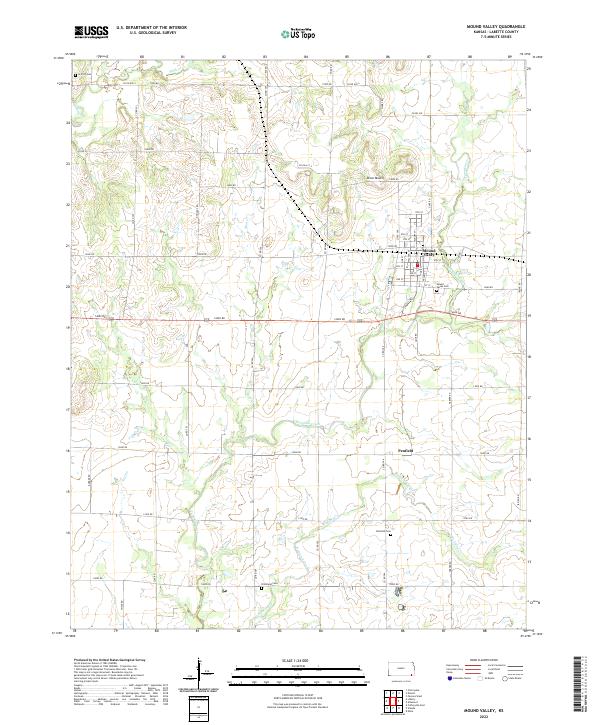 Mound Valley topographic map thumbnail