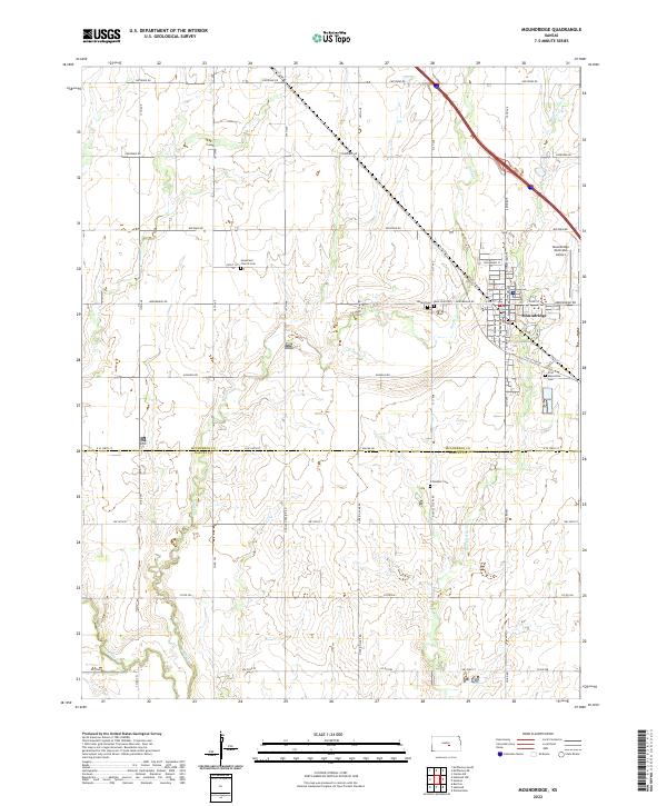 Moundridge topographic map thumbnail