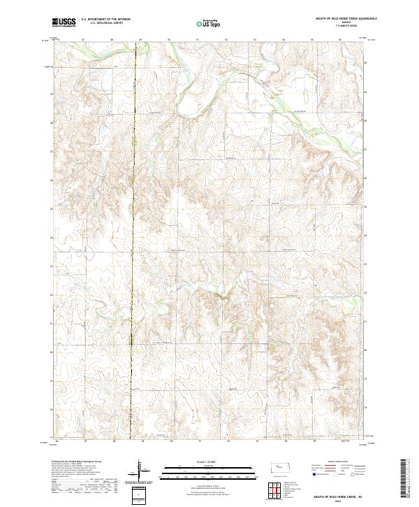 Mouth of Wild Horse Creek topographic map thumbnail