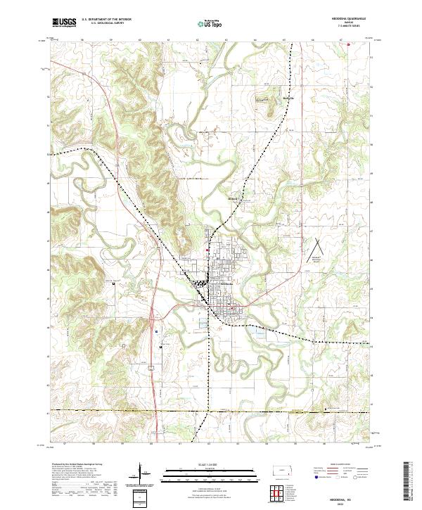 Neodesha topographic map thumbnail