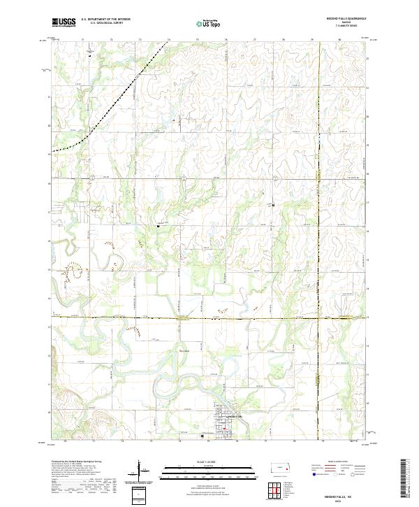 Neosho Falls topographic map thumbnail