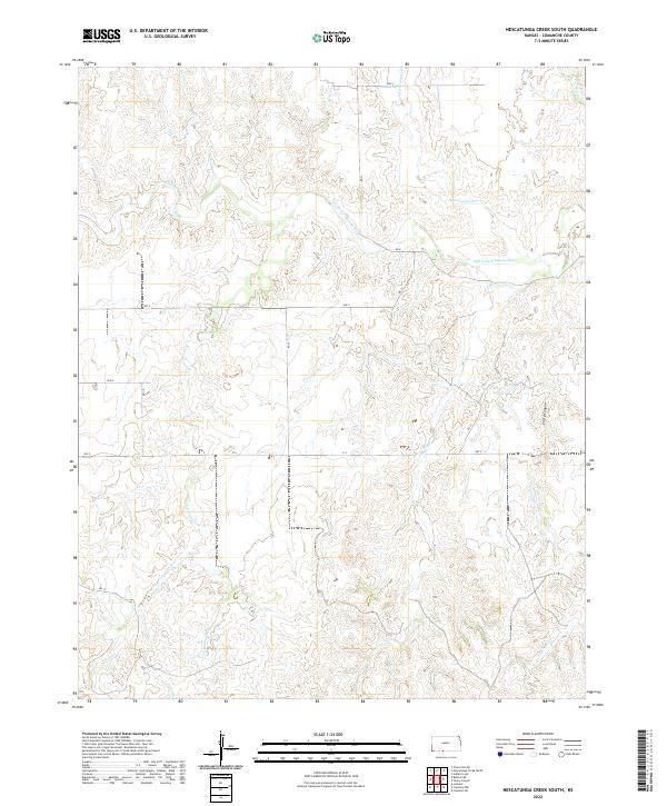 Nescatunga Creek South topographic map thumbnail