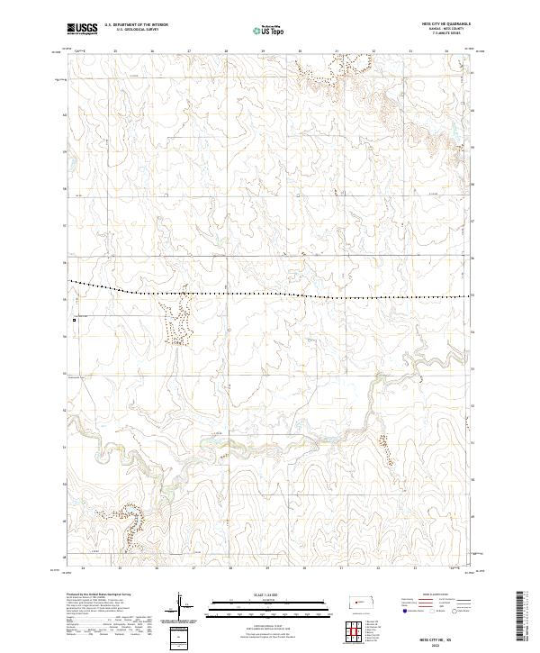 Ness City NE topographic map thumbnail