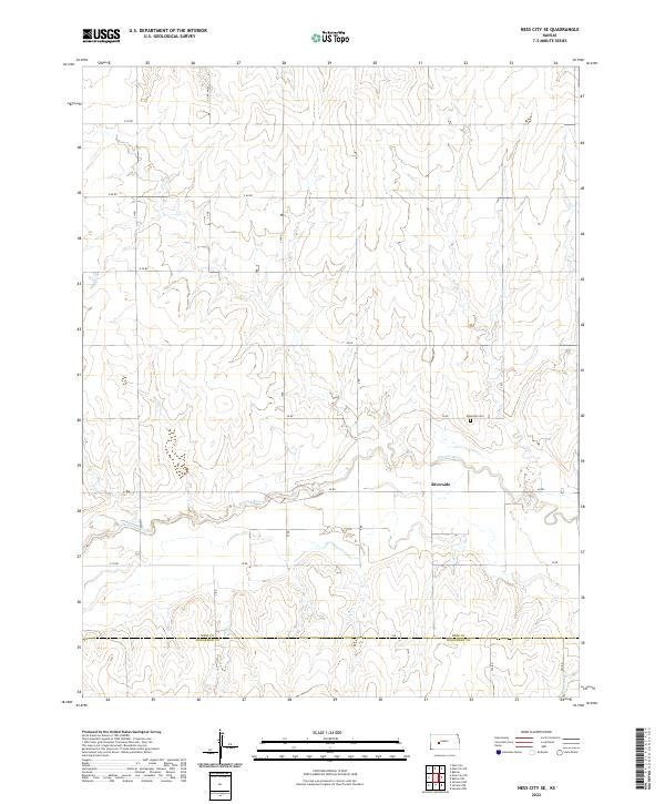 Ness City SE topographic map thumbnail