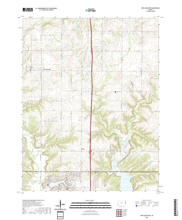New Lancaster topographic map thumbnail