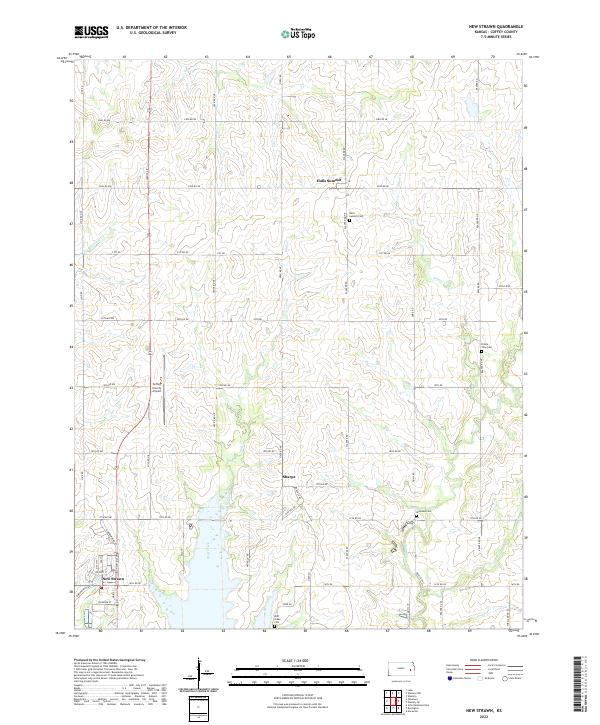 New Strawn topographic map thumbnail