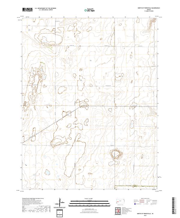 North of Pierceville topographic map thumbnail