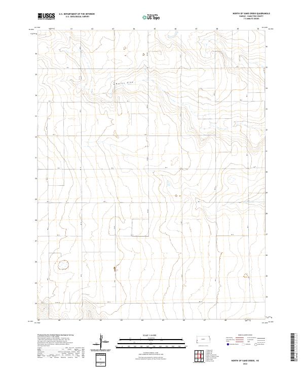North of Sand Creek topographic map thumbnail