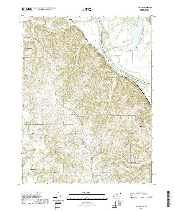 Oak Mills topographic map thumbnail