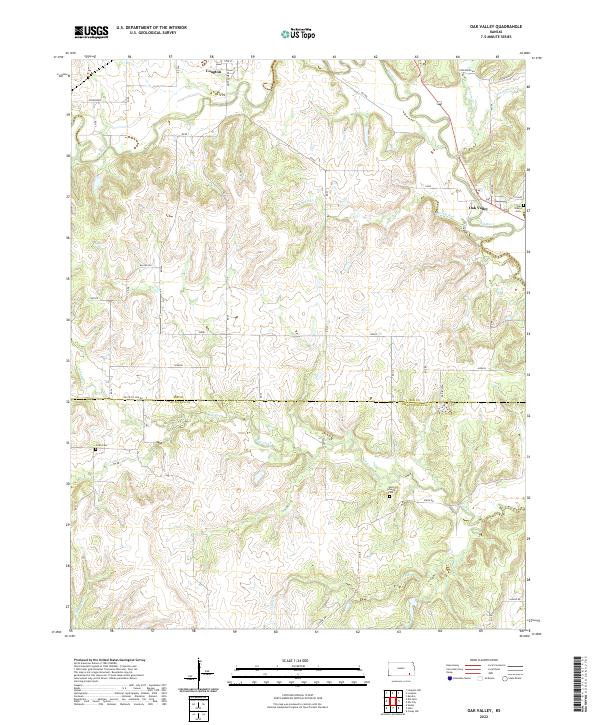 Oak Valley topographic map thumbnail