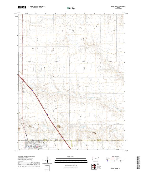 Oakley North topographic map thumbnail