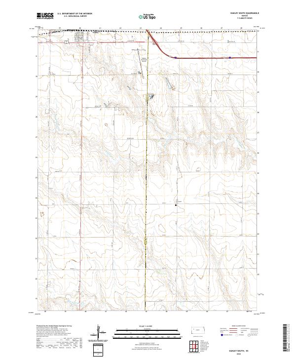 Oakley South topographic map thumbnail