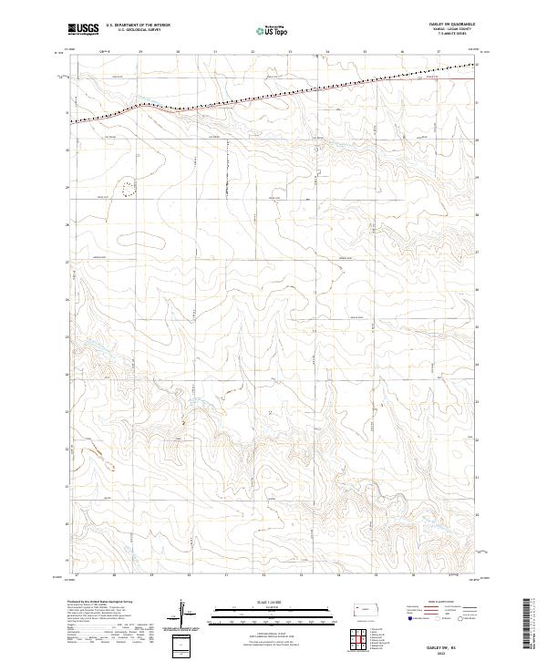 Oakley SW topographic map thumbnail