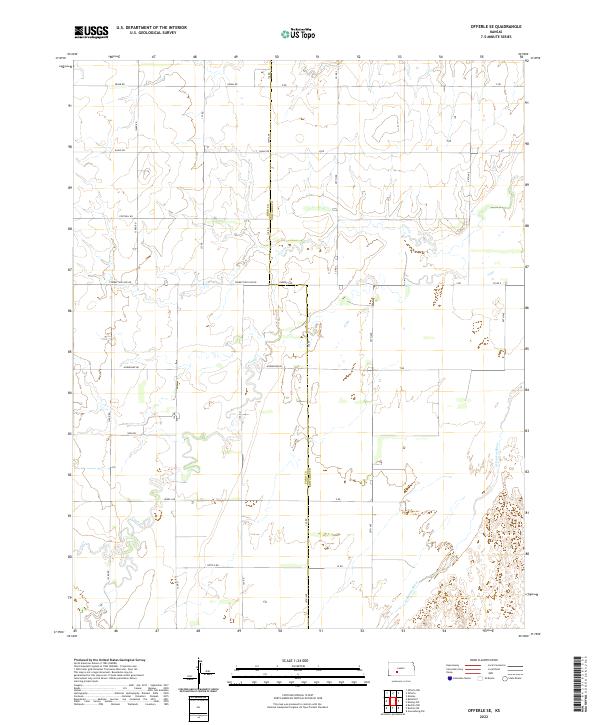 Offerle SE topographic map thumbnail