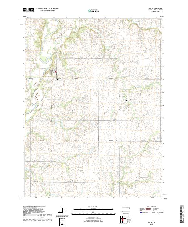 Oketo topographic map thumbnail
