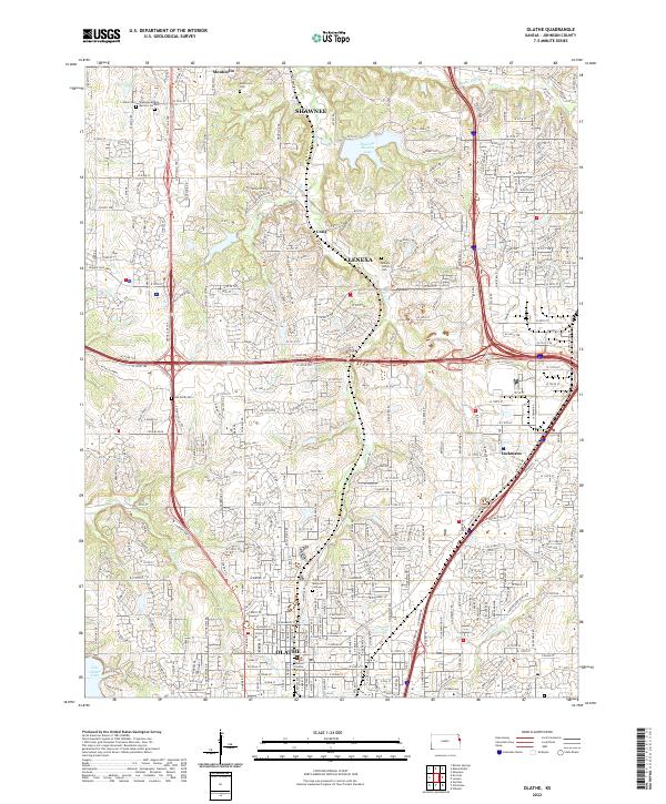 Olathe topographic map thumbnail
