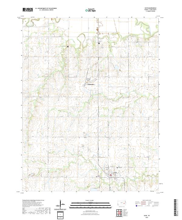 Olpe topographic map thumbnail