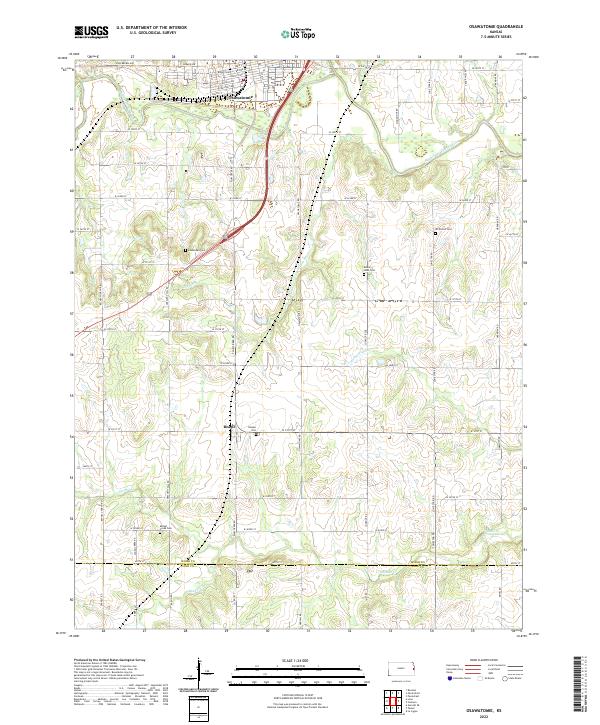 Osawatomie topographic map thumbnail