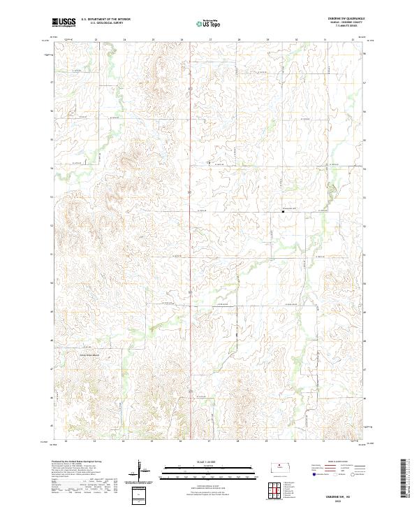 Osborne SW topographic map thumbnail