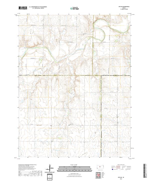 Otis NE topographic map thumbnail