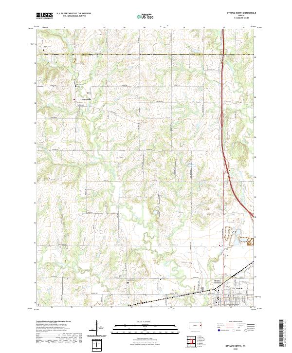 Ottawa North 2022 topographic map thumbnail