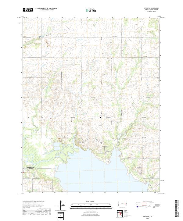 Ottumwa 2022 topographic map thumbnail
