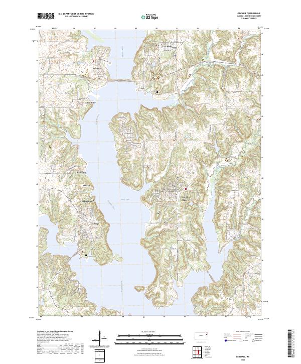 Ozawkie 2023 topographic map thumbnail