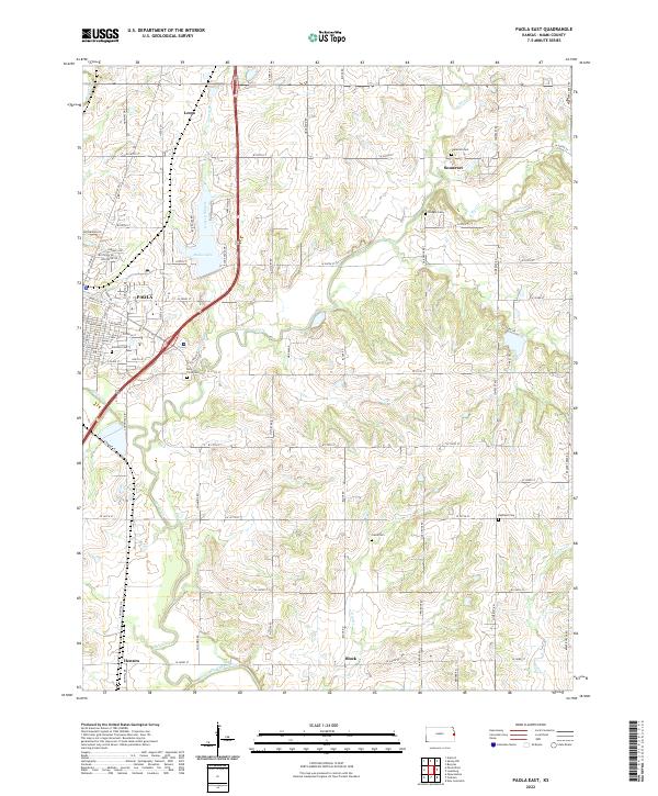 Paola East topographic map thumbnail
