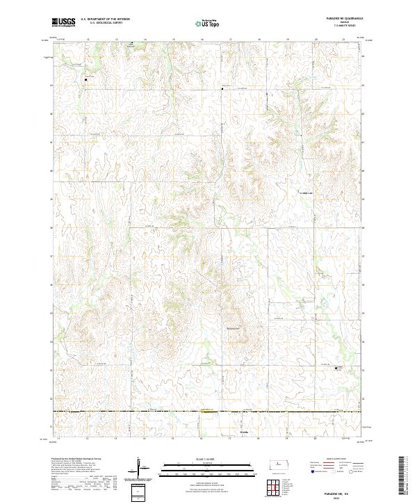 Paradise NE topographic map thumbnail