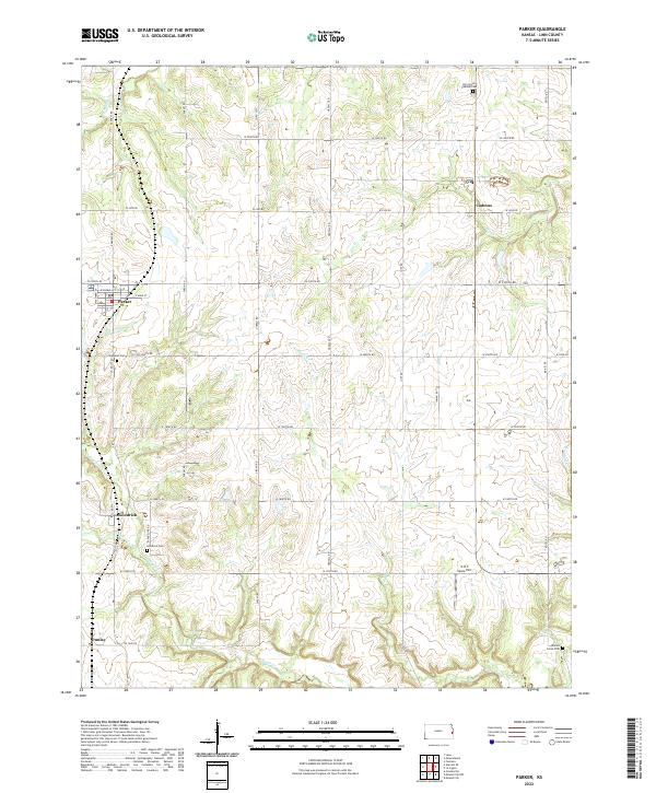 Parker 2022 topographic map thumbnail