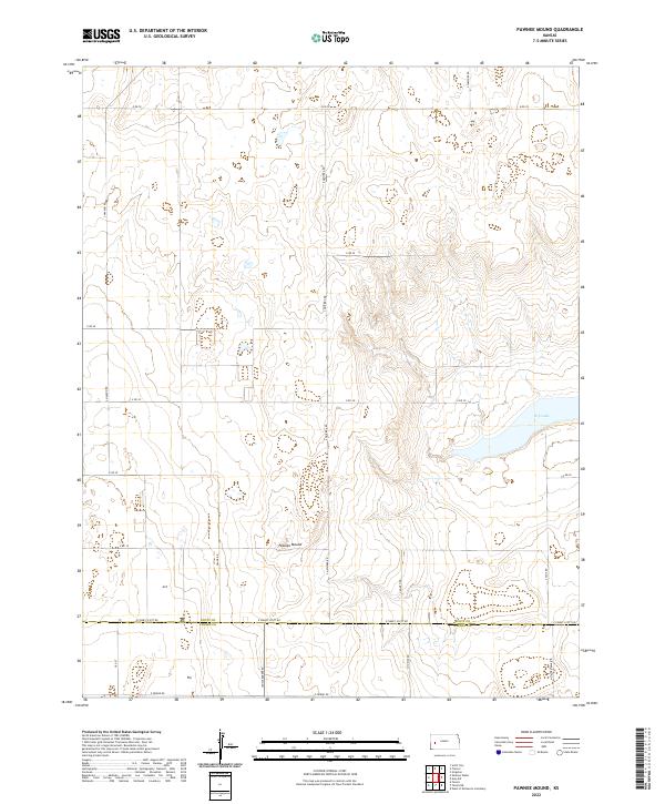 Pawnee Mound 2022 topographic map thumbnail