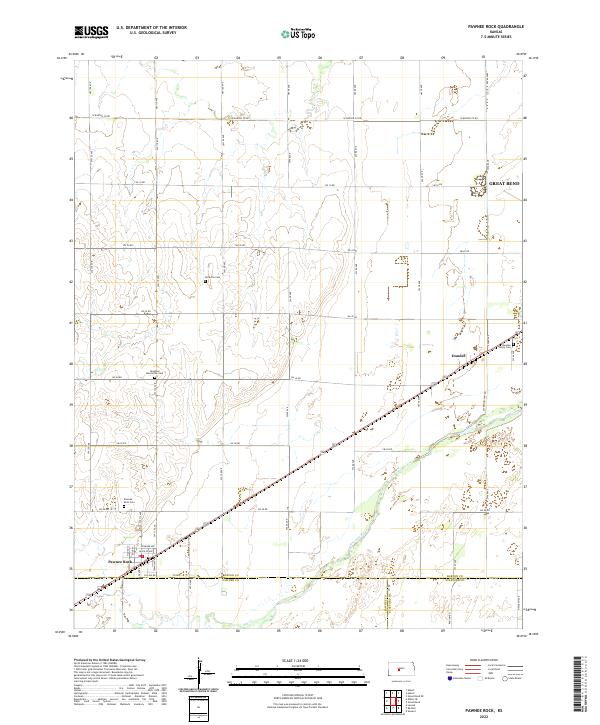 Pawnee Rock 2022 topographic map thumbnail