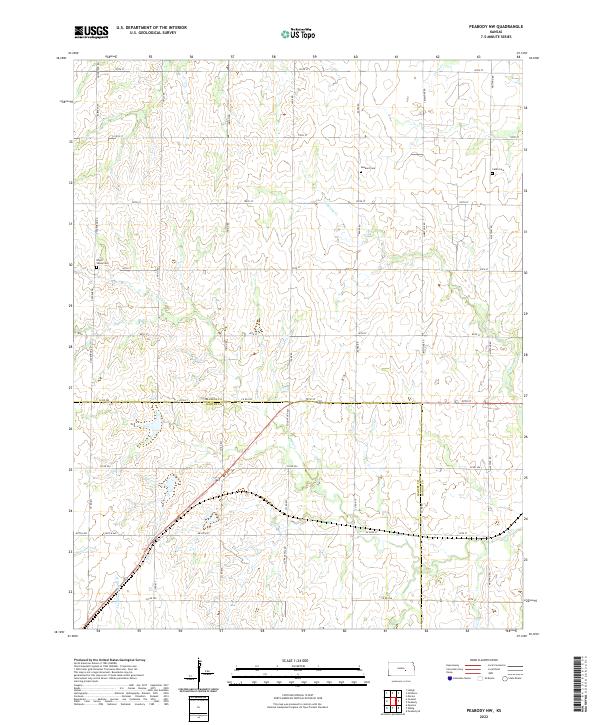 Peabody NW 2022 topographic map thumbnail