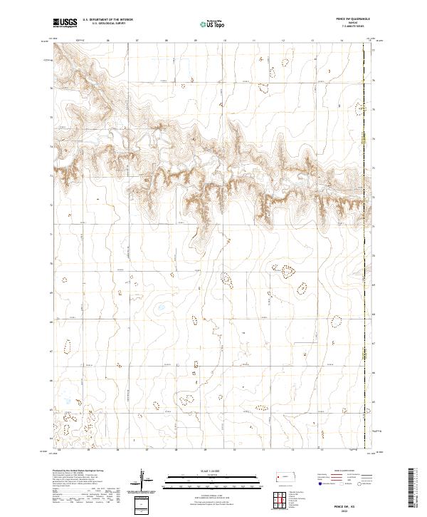 Pence SW 2022 topographic map thumbnail