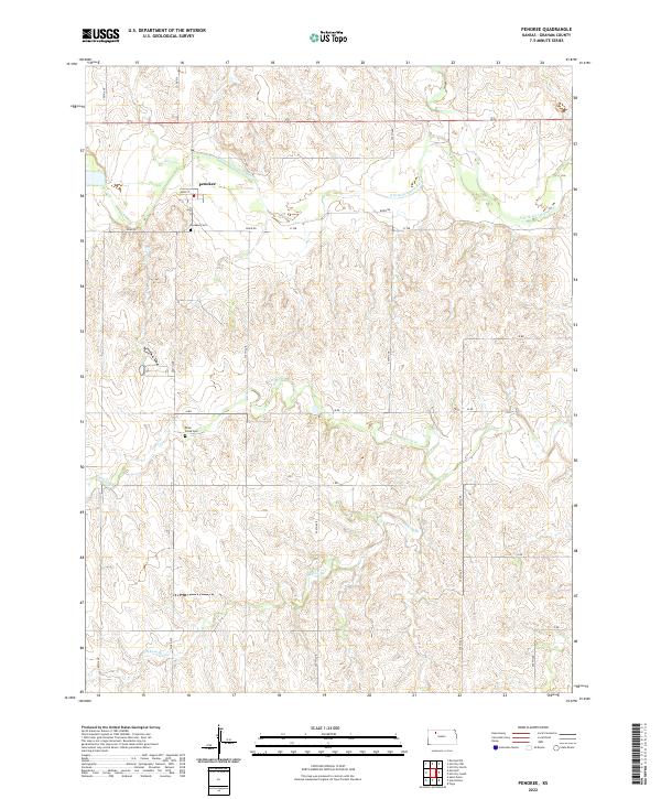 Penokee 2022 topographic map thumbnail