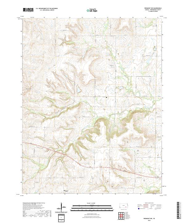 Piedmont NW topographic map thumbnail
