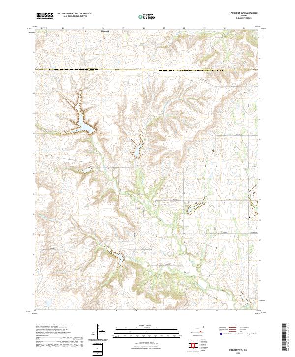 Piedmont SW topographic map thumbnail