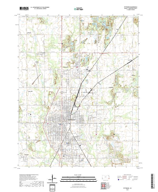 Pittsburg 2022 topographic map thumbnail