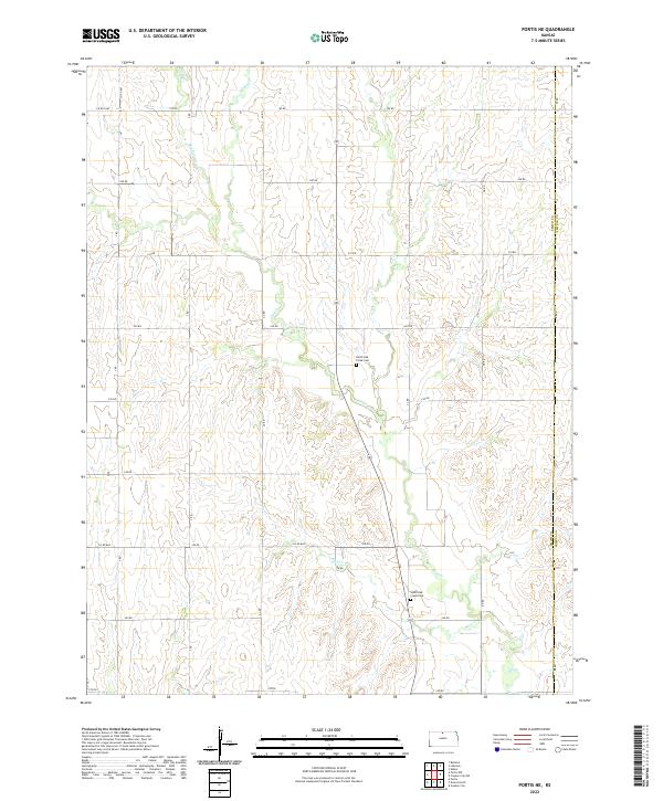 Portis NE topographic map thumbnail