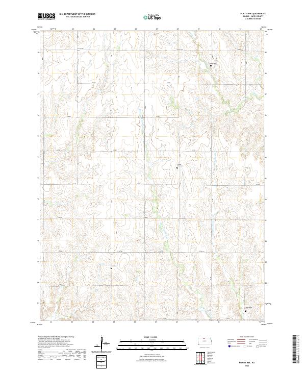 Portis NW topographic map thumbnail