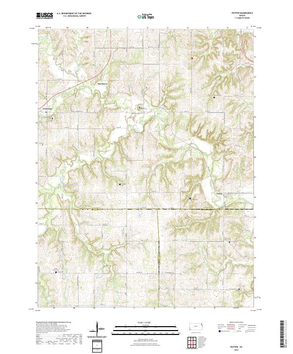 Potter 2022 topographic map thumbnail