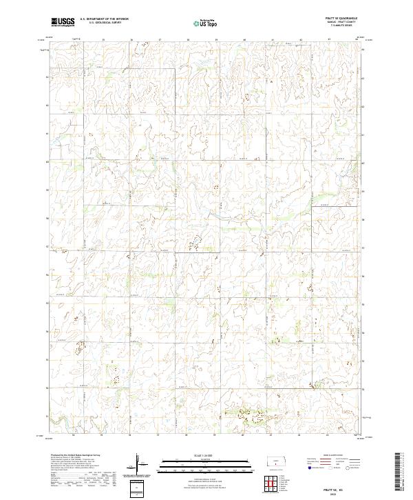 Pratt SE topographic map thumbnail