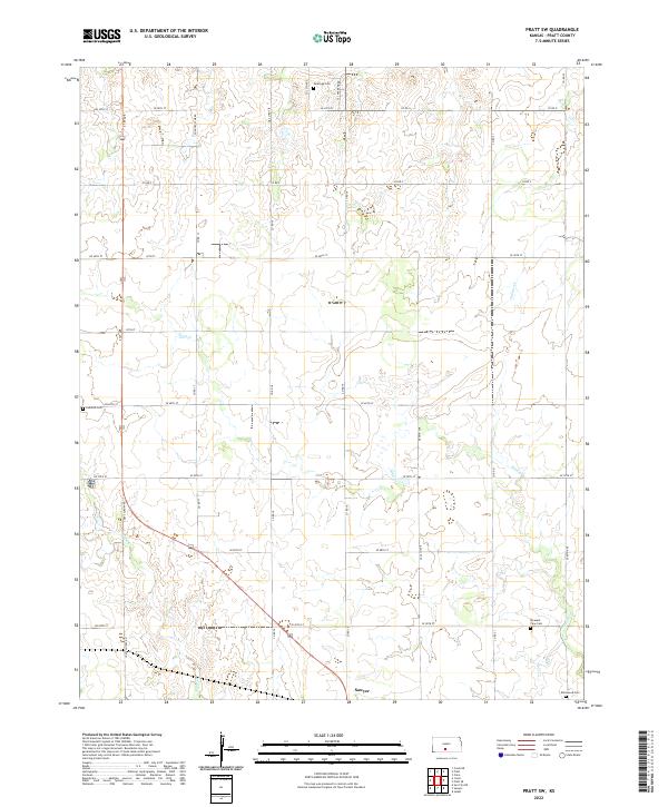 Pratt SW 2022 topographic map thumbnail