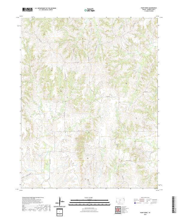 Pump Creek 2022 topographic map thumbnail