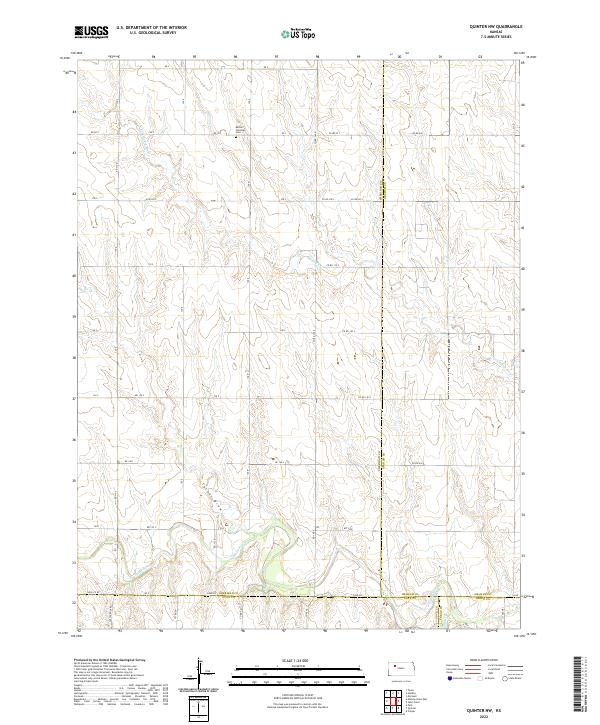 Quinter NW topographic map thumbnail