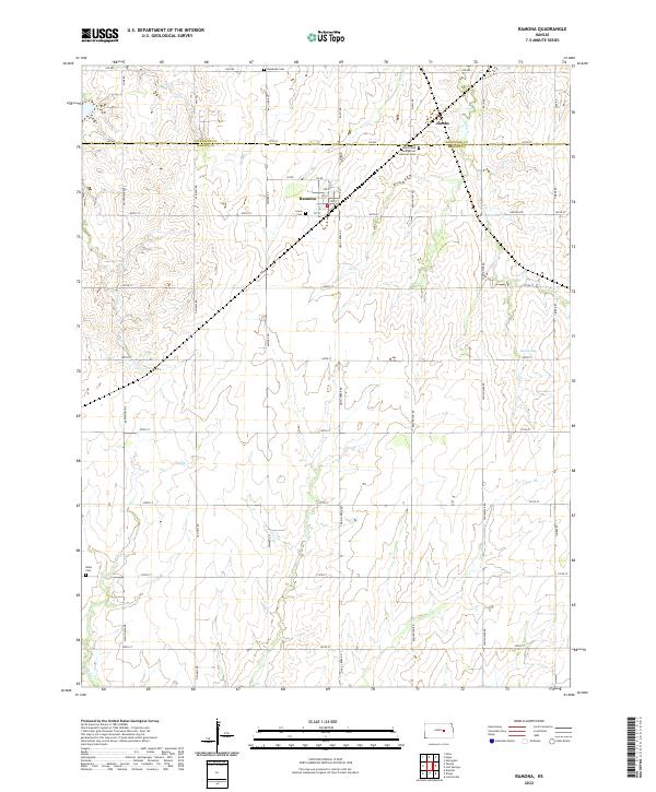 Ramona 2022 topographic map thumbnail